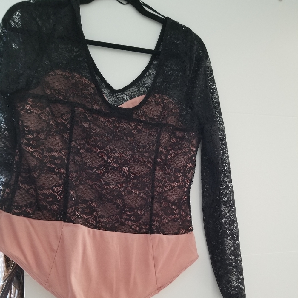 Black lace bodysuit